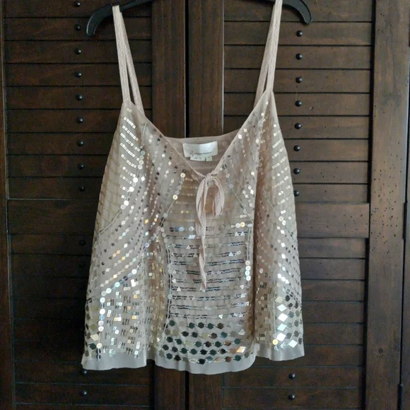 Anthropologie sequin sheer tank - Picture 4 of 8